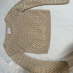3.1 Phillip Lim Beige Open-Knit Cotton Sweater – Size S